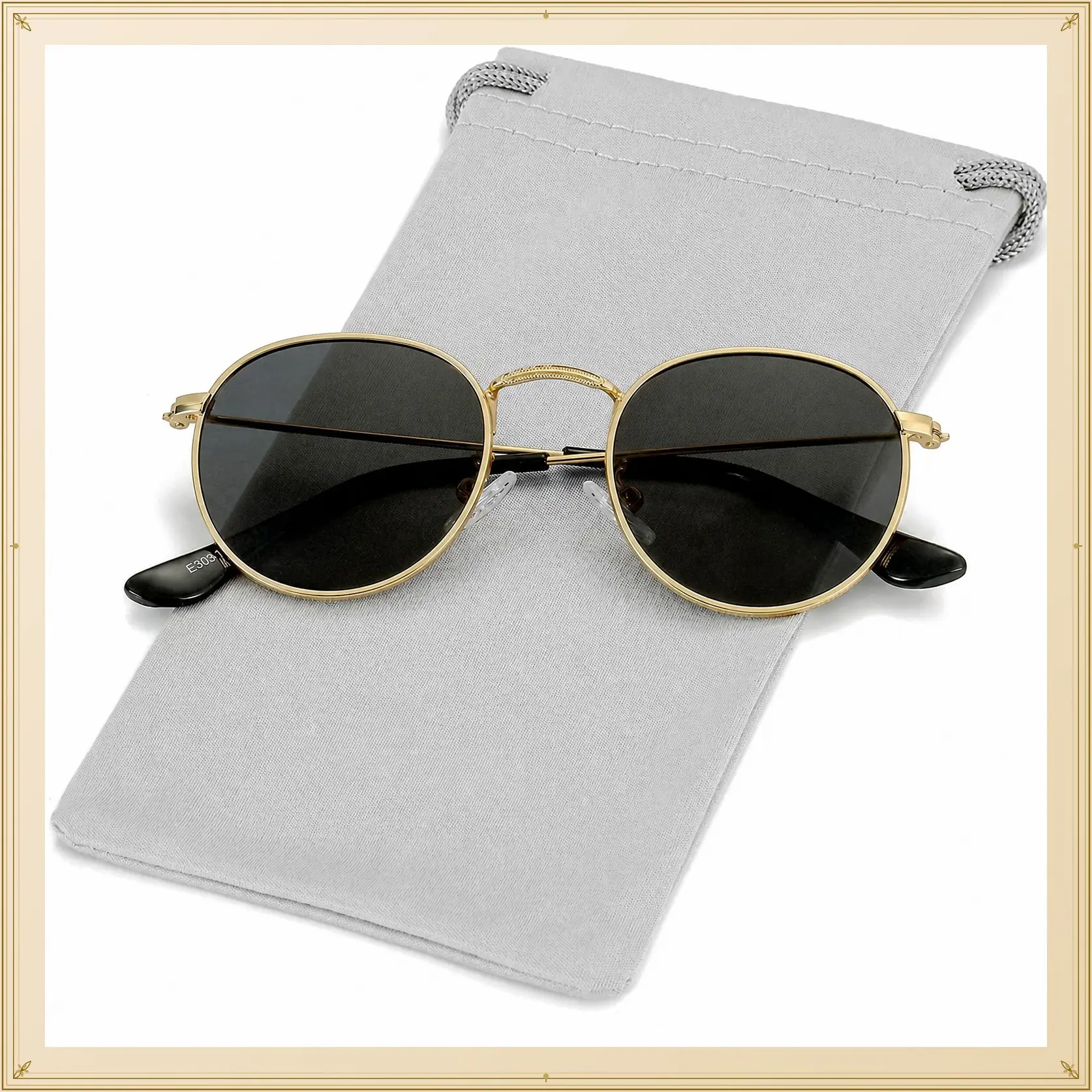 Kids Polarized Sunglasses Classic Metal Frame for Baby Boys Girls Age 0-18, Three Sizes, 100% UV ProtectionGift