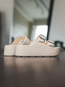 Women's Thick Sole Casual Fashion Sandals, Eva Material, Anti-Slip, Breathable, Slip-On, Medium Width, All Seasons, Indoors Use
