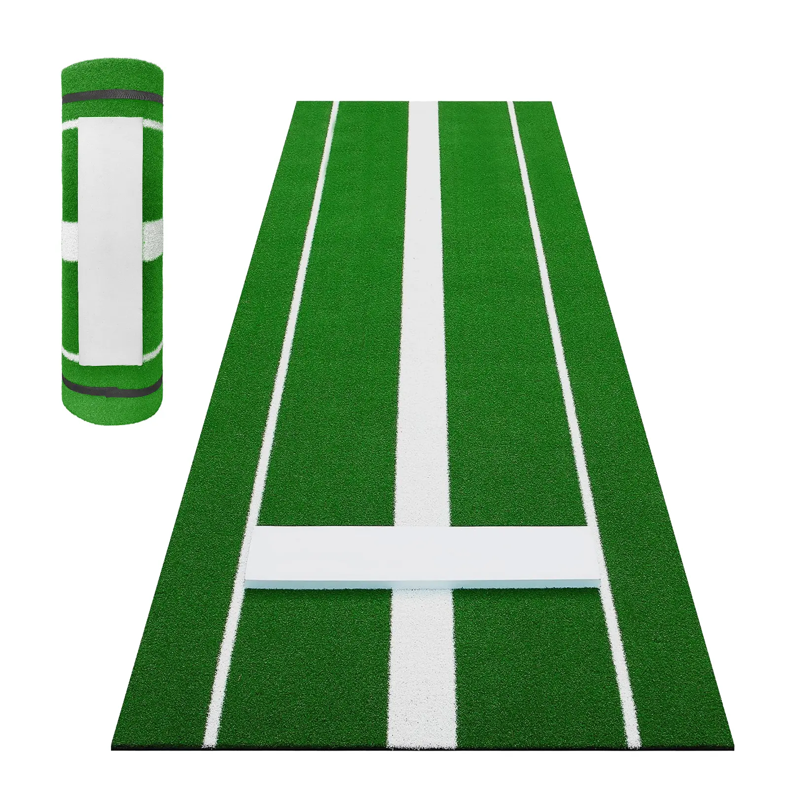 10 x 3 ft Softball Pitching Mat,Softball Practice Mat with EVA Base and Denser Anti-Fade Turf,Softball Pitching Mound