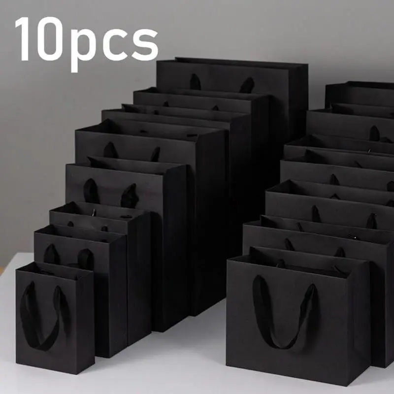 Gift Bags, 10pcs Bulk Gift Packaging, Large Capacity Retail Tote with Handles, Ideal for Weddings, Parties, Holidays, Business Use