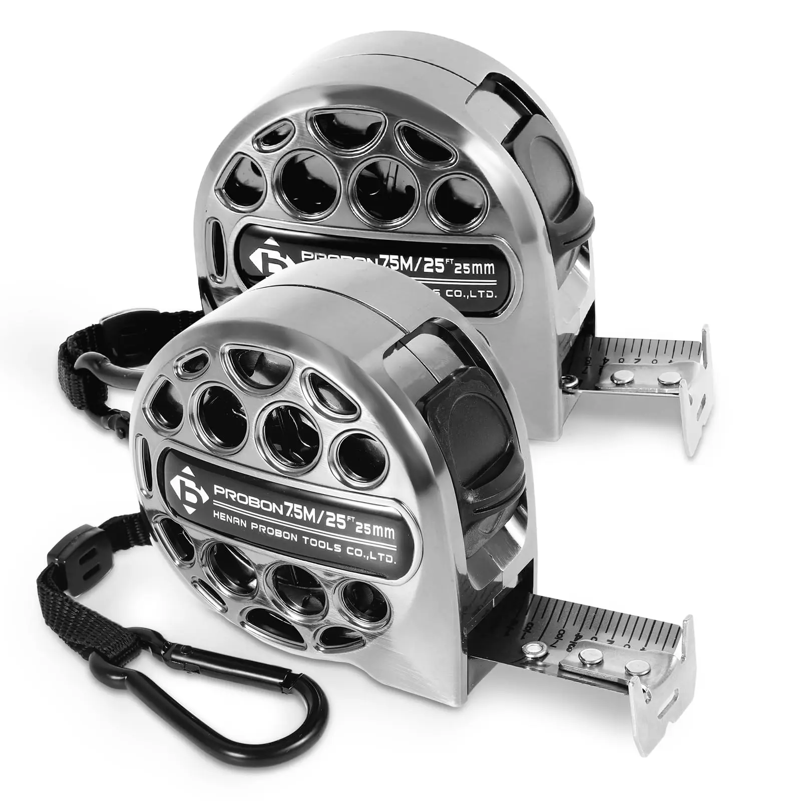 Heavy-Duty Stainless Steel Tape Measure, 25FT/7.5M Retractable Double-Sided Scale Ruler, Sand-Proof, Waterproof, Rust-Resistant for Construction, Woodworking