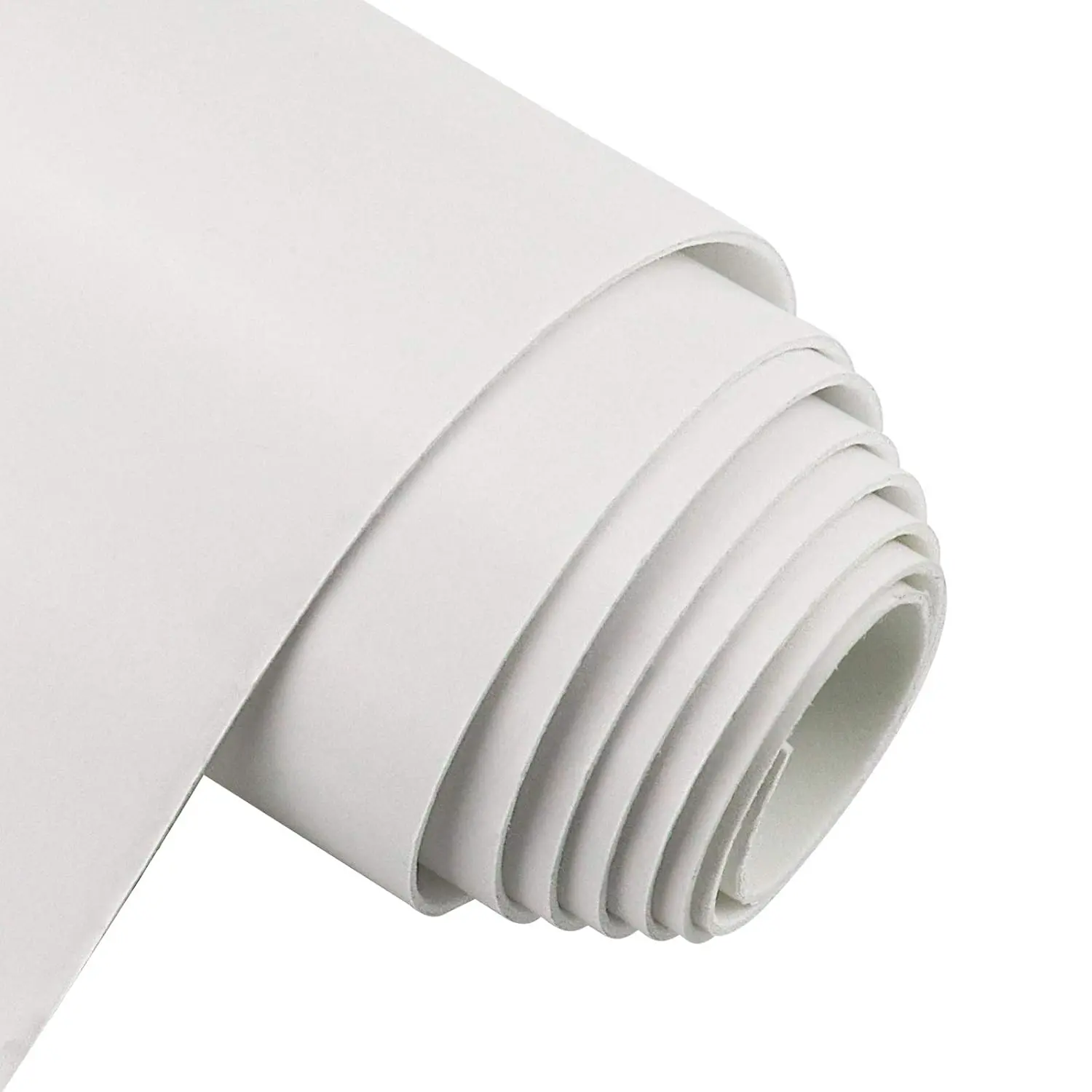 Insulation Neoprene Sheets with Adhesive, 1/16'' Thick x 12'' W x 59'' L Multi-Function Soundproof Large Closed Cell Neoprene Rubber Roll, White