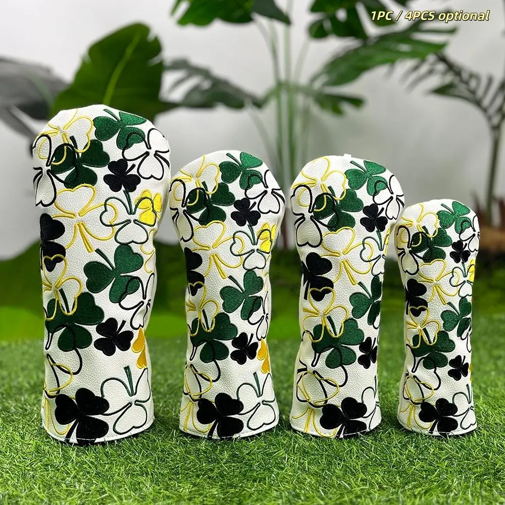 Floral Pattern Golf Club Head Cover, Durable Wood Club Cover for Driver and 3/5 Wood, Essential Golf Accessories Gift, Golf Gear, Golf Gift Accessory