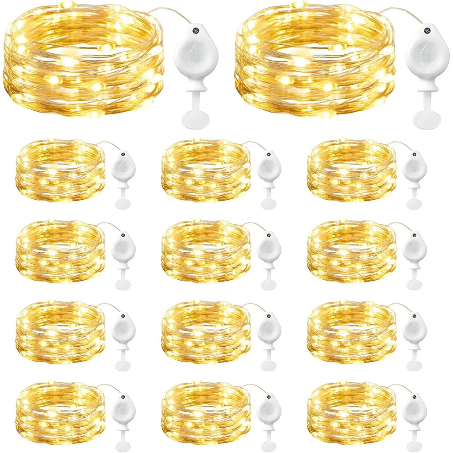 14 Pack LED Fairy Lights Battery Operated String Lights, 7ft 20LED Waterproof Silver Wire Twinkle Lights, Firefly Starry Moon Lights for Mason Jars DIY Christmas Wedding Party Bedroomfidget toys