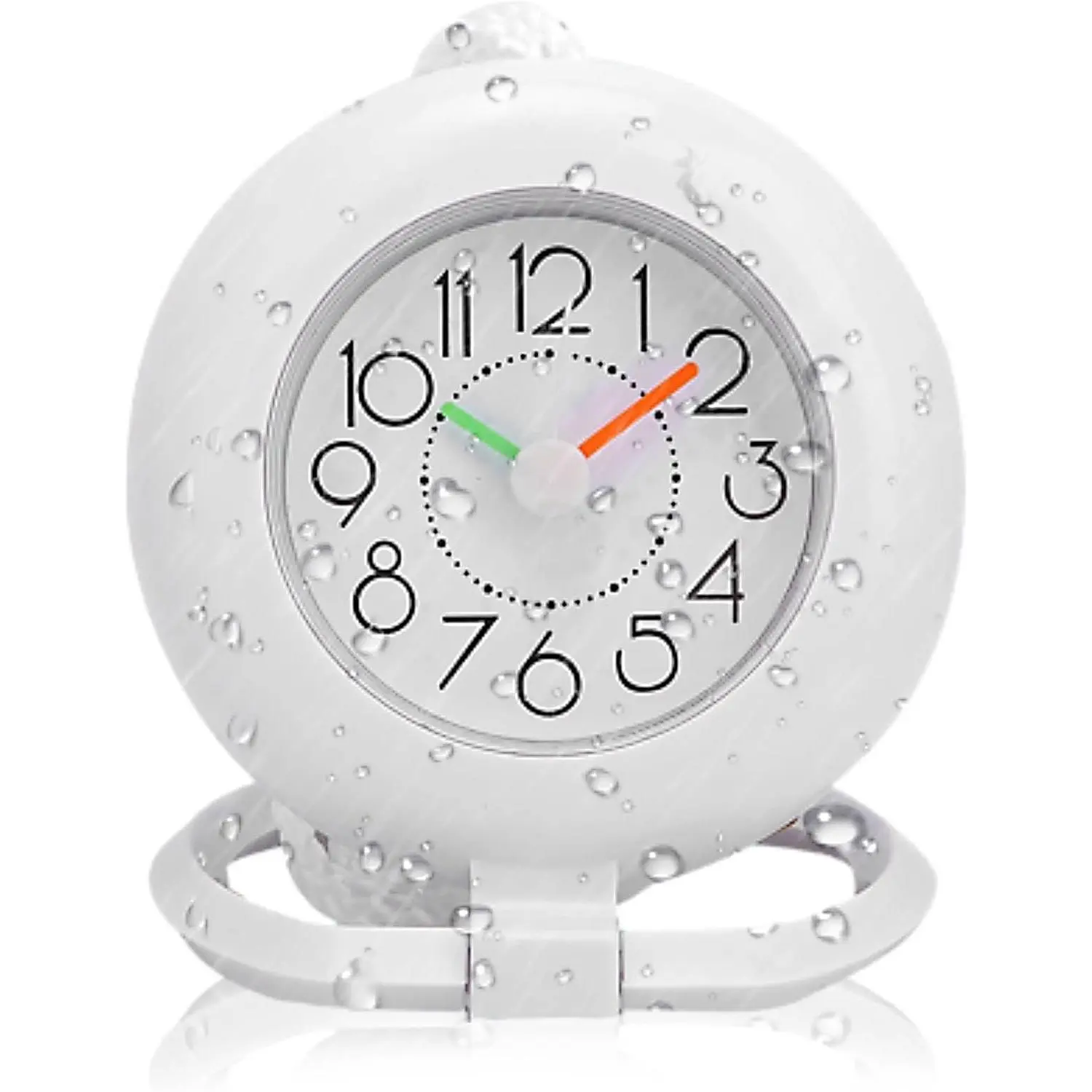 Shower Clock Digital Bathroom Clock Waterproof Timer for Bathroom Hanging Timer for Kitchen Home Wall and Table Decoration (White)