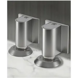 2 Packs  Doors Stoppers, Door Wedge Stopper for Bottom of Door, No Drill Invisible Doorstops for Inside Door, Heavy Duty  Doors Catch Holder to Keep Doors Open (Gray)