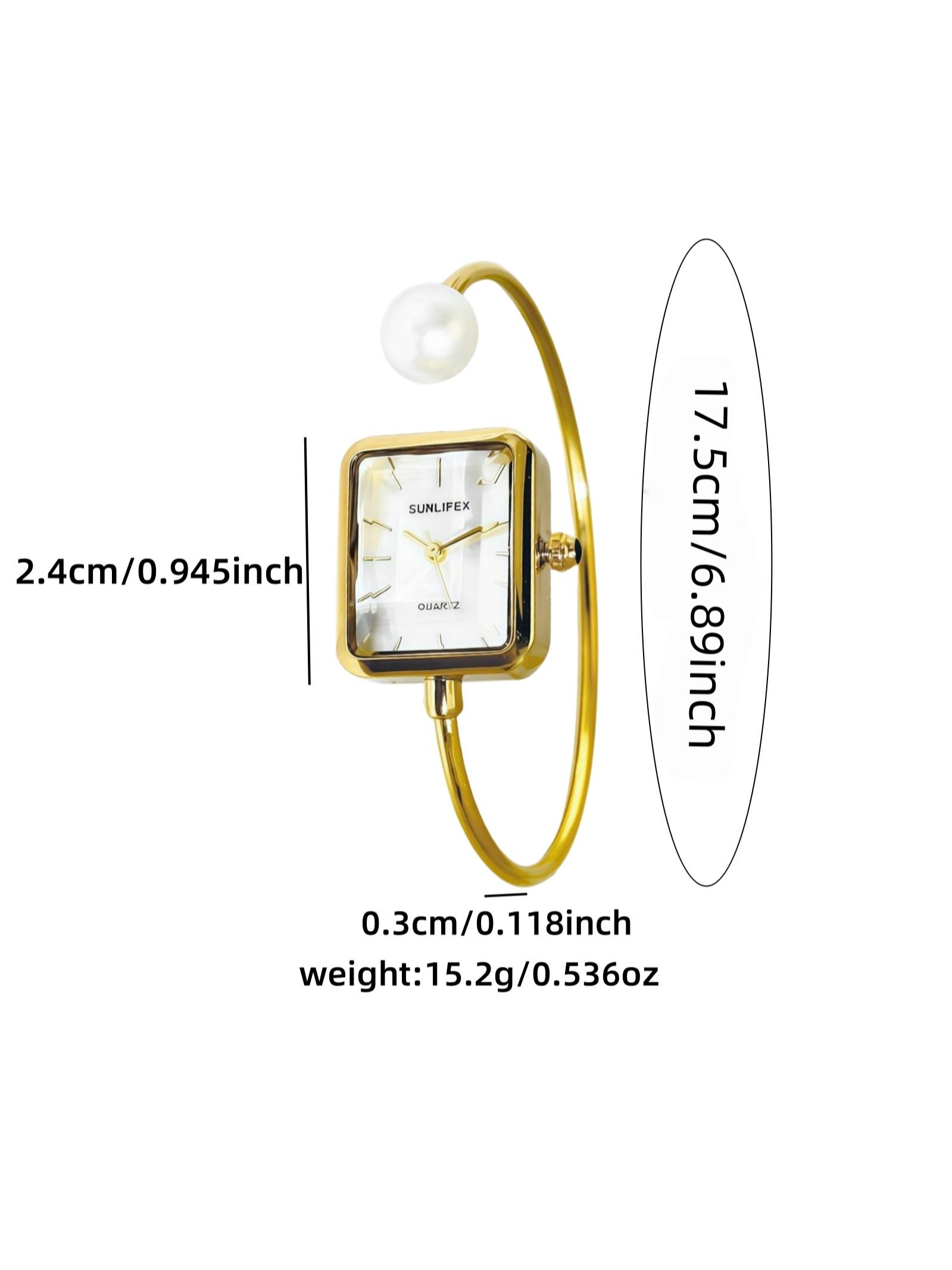Women's Elegant Silver Color Quartz Watch, Rectangle Dial, Mineral Glass, Buckle Closure, Perfect Gift for Fashion Women