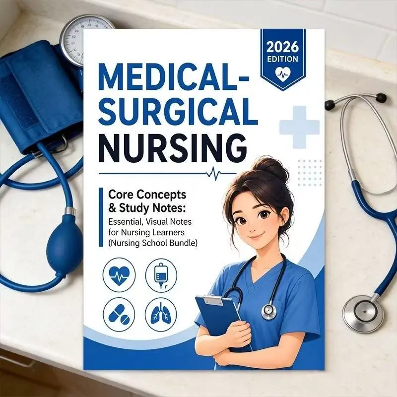 2026 Medical Surgical Nursing Study Notebook, Portable Visual Core Concept Review Journal for Nursing Students & NCLEX Exam Prep