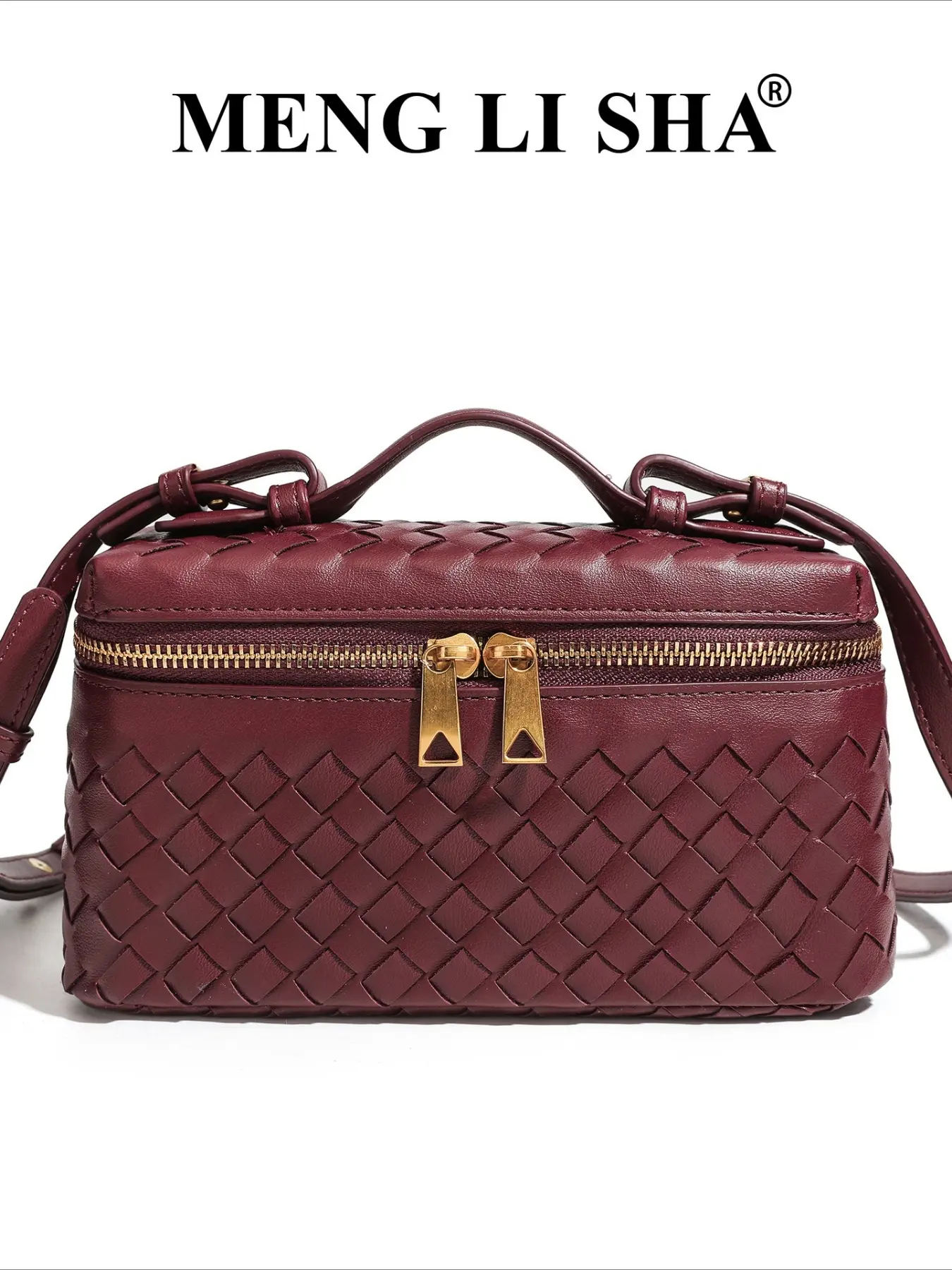 Popular hand-woven bag box bag b home spring and summer new shoulder portable lunch box bag messenger bag women's bag 2026 Pu Leather Bags