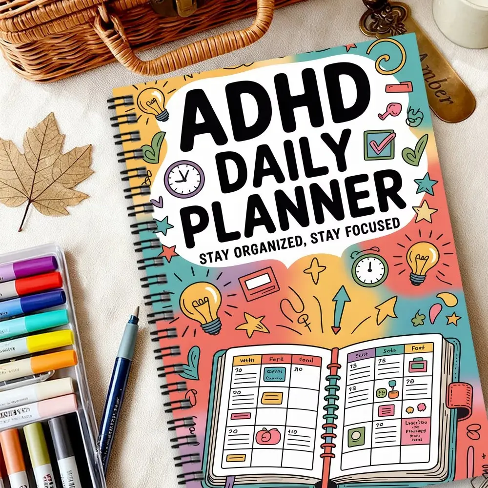 ADHD Adult Planner Notebook, Productivity Planner, Yearly Planner, Productivity Planner, Daily Weekly Monthly Organizer Planning Pad, Day Planner, Weekly Planner Notepad, To-Do List, Time Management, Focus Training, Life Planner Journal, Planning Journal