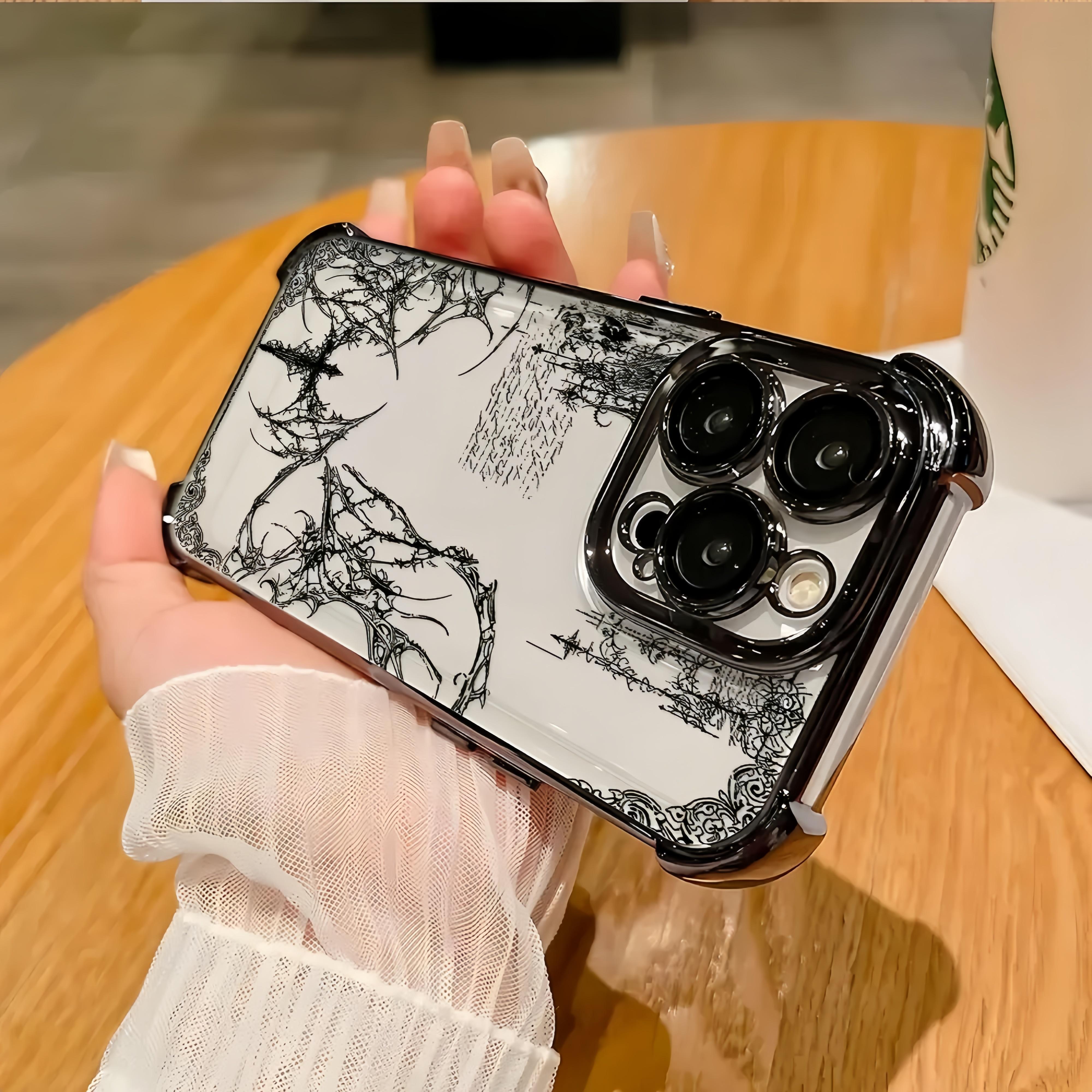 Fashion Art Y2k Retro Gothic Style Protective Phone Case for iPhone 17 16 15 14 13 12 11 Pro Max Air X XSMAX Plus Anti Fall Transparent Soft Back Cover Fashion Art Y2k Retro Gothic Style Protective Phone Case for iPhone 17 16 15 14 13 12 11 Pro Max Air X XSMAX Plus Anti Fall Transparent Soft Back Cover