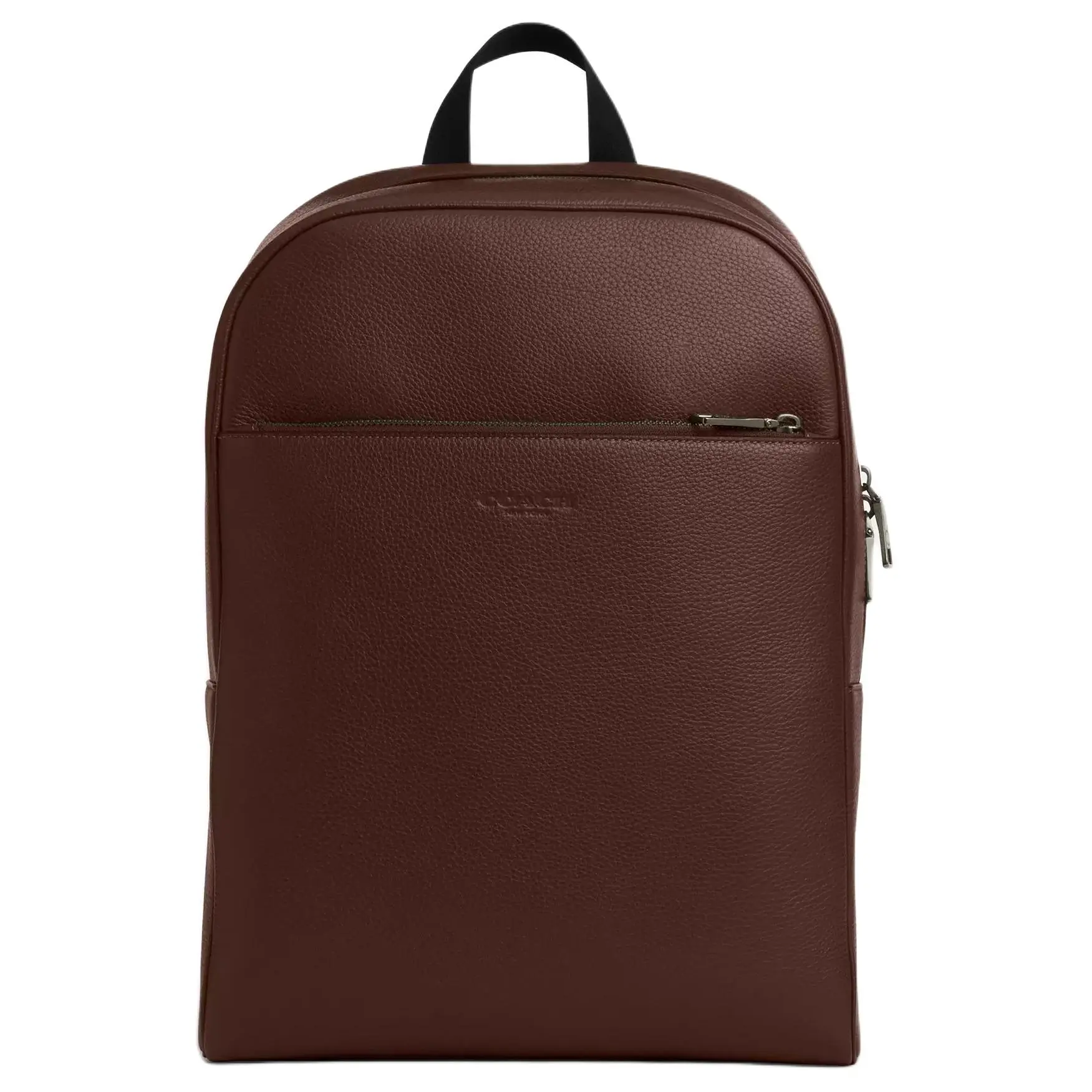 COACH Owen 29 Embossed Leather Backpack, Large Size for Men, Maple Red