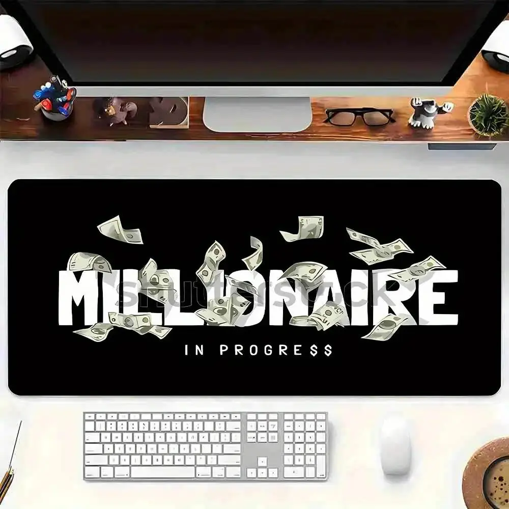 0K Millionaire Advanced Edition Money Design Mouse Pad Anti-Slip Rubber Base Wireless Mouse Pads for Desk, Computers, Laptop, Office Desk