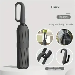 Portable Automatic Folding Umbrella, Thickened Wind-Resistant Canopy, Ergonomic Non-Slip Handle, Multi-Color Options, Durable High-Quality Umbrella