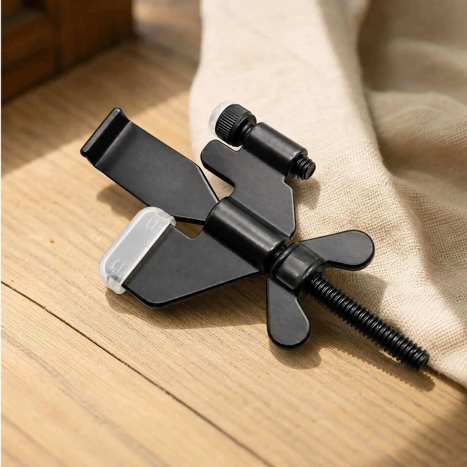 Portable Door Lock for Extra Security at Home, Apartment & Travel - Stainless Steel, Hand-Tightened Steady Fit, Silicone Contact Caps, Tool-Free Setup, Compatible with Inward-Opening Hinged DoorsGift