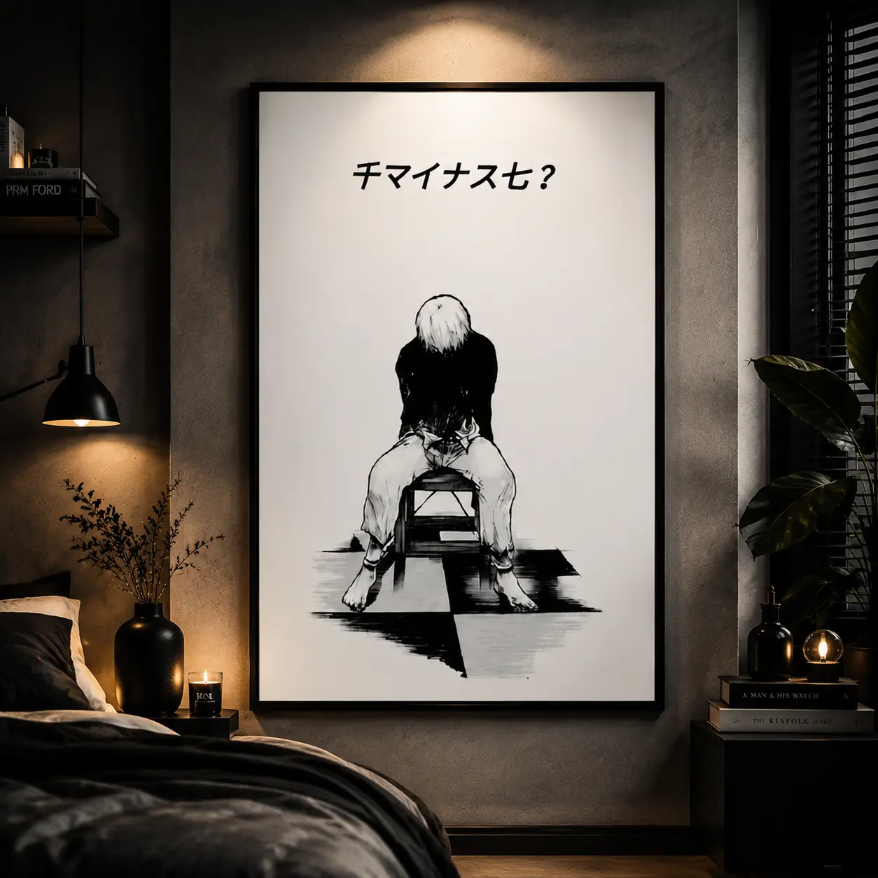 1000 Minus 7 Tokyo Ghoul Anime Canvas Wall Art, Kaneki Ken Torture Poster, Sad Boy Aesthetic, High-Quality Room Decor, Gaming Room Decor, Otaku Room Decor, Anime Fan Gift, Manga Wall Art, Japanese Anime Artwork, Dark Aesthetic Decor