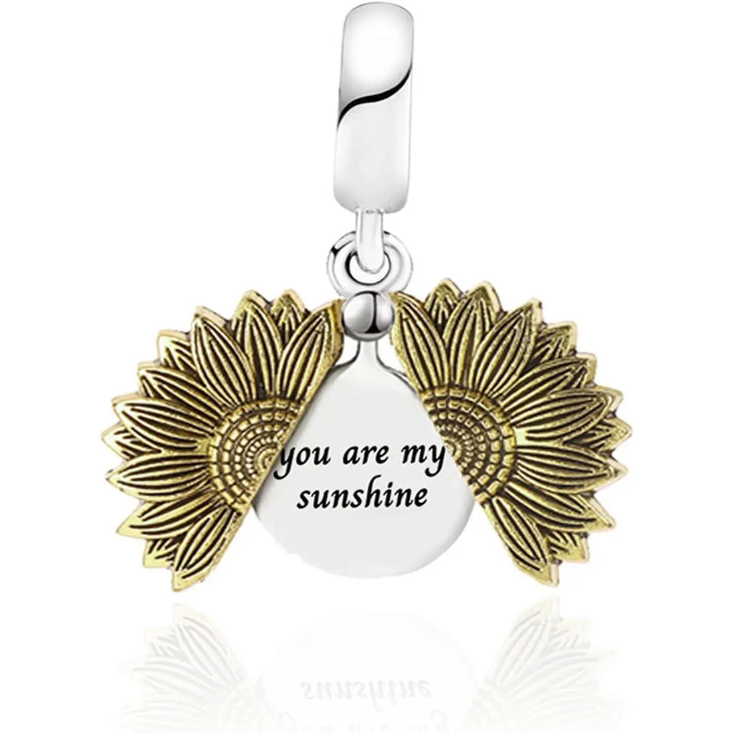 Lucky Clover Heart Charm for Bracelets Necklaces Pendants Rose   Two tone Lucky Charm Bead  bead for Women Family Sister Wife