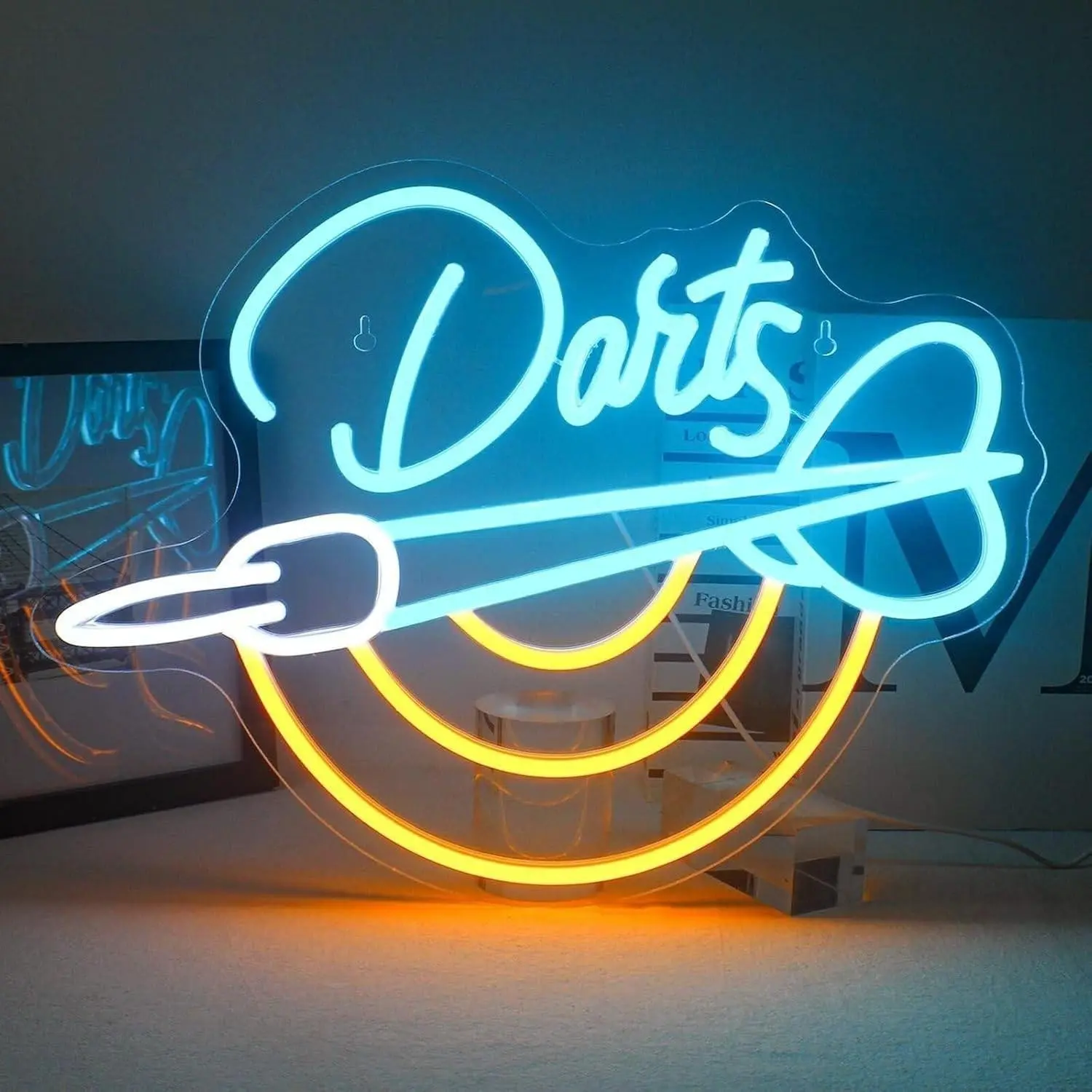 Neon Dart Board Light for Game Room, Home Bar, Party Decor, Beer Bar, Club, Living Room, Aesthetic Neon Sign for Game Night, LED Neon Lights, Decorative Neon Sign