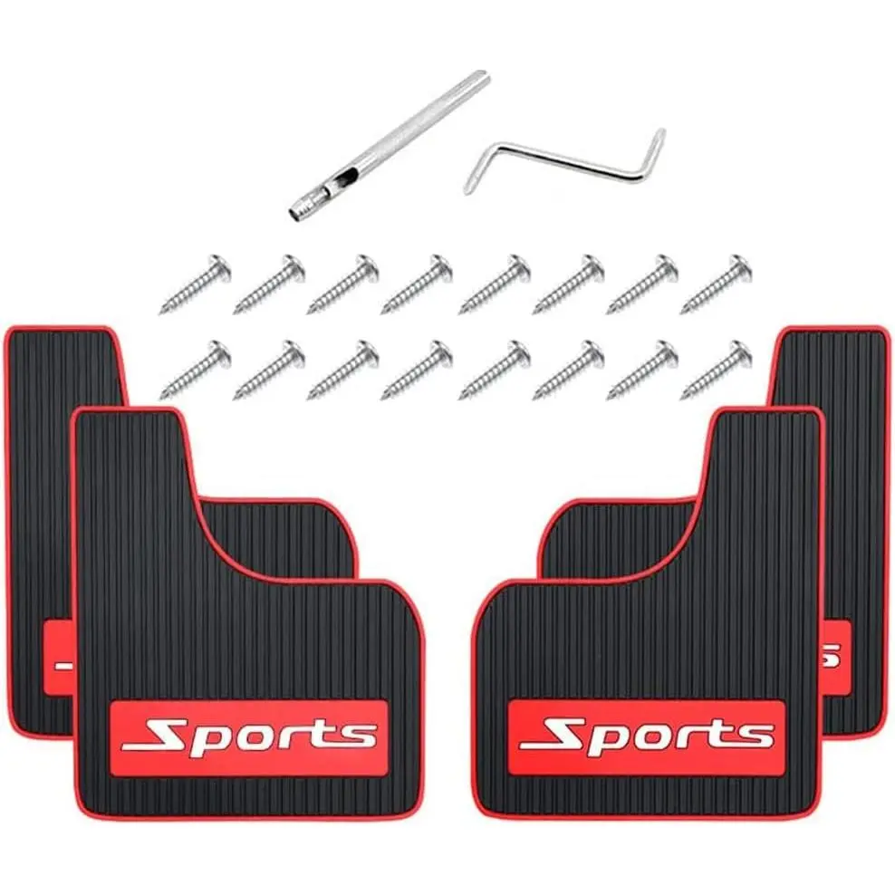 4PCS Car Mud Flaps Universal Rubber Mudguard Soft No Collision Front and Rear Fender Splash Guards Mud Flaps for Cars
