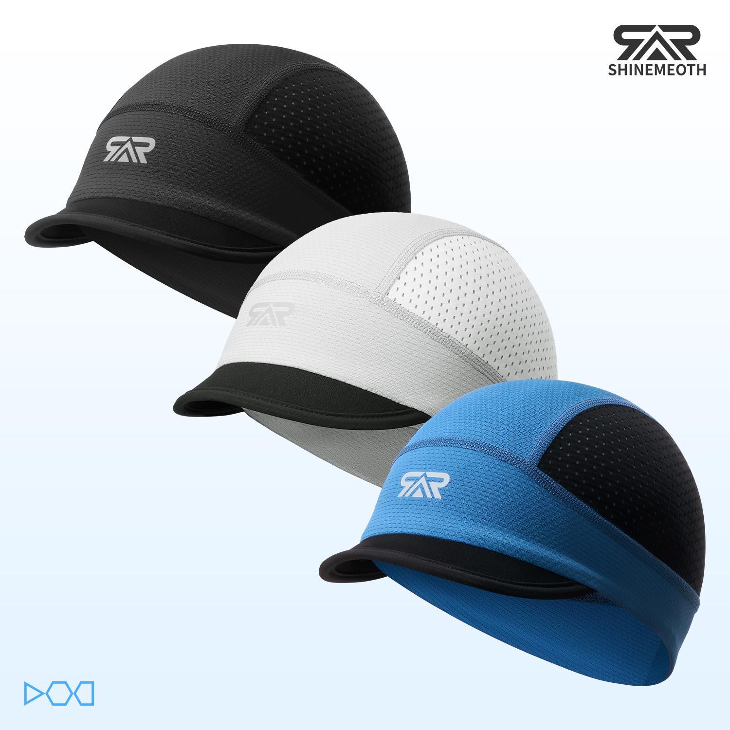 Breathable Sweat-wicking Cycling Running Baseball Hat, Quick Drying Hat, 1 Count Short Brim Cooling Helmet Liner Skull Cap, Cycling Running Baseball Hat for Men & Women, Workout Hat, Sports Cap