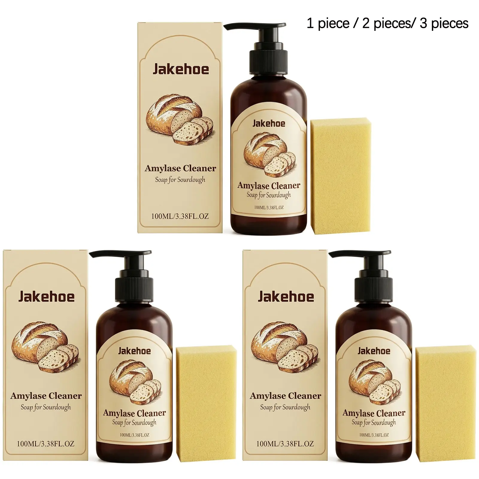 Dough Dissolver (100ML/100ML*2/100ML*3), Removes Dough Residue, Cleans Kitchen Utensils, Daily Cleaning Agent, Non-Sponge Rubber