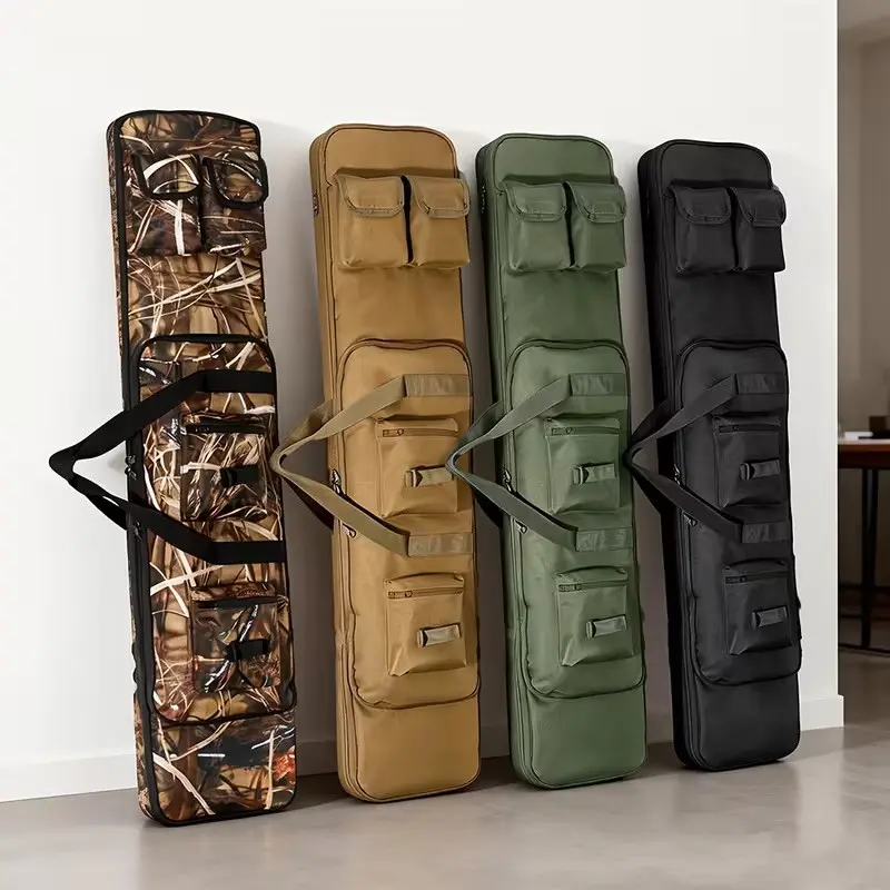 Multi-Pocket Soft Gun Case for Rifles and Shotguns, Durable Oxford Fabric Tactical Backpack, Adjustable Shoulder Straps, Long-Range Gear