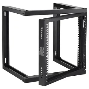 【DealsForYouDays】VEVOR 9U Wall Mount Rack, 150 lbs/68.04 kg Max Load Capacity, Open Frame Server Network Rack with Cage Nuts Screws, Carbon Steel 20.9x 17.7x 20.5" for 19"/482.6 mm AV Server IT Equipment, Black