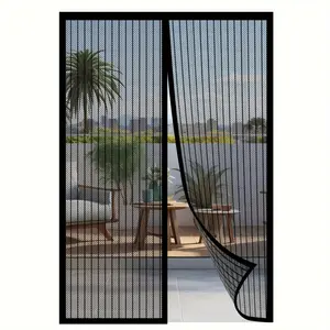 Magnetic screen door - Magnetic closure door, self-sealing, heavy-duty, hands-free mesh partition, insect-proof - pet- and child-friendly