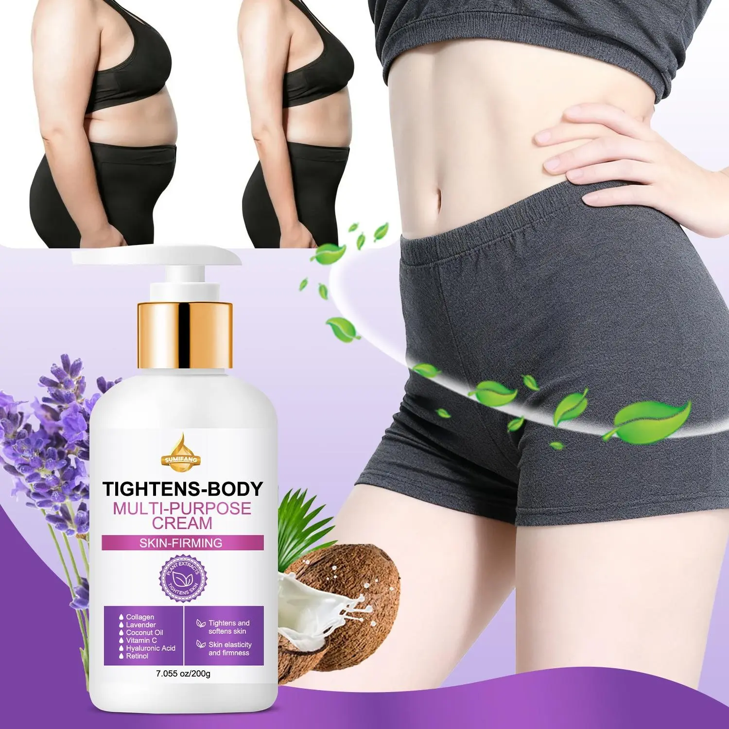 Multi-Effect Plant Essence Softening Body Lotion, Moisturizer (2pcs) Moisturizing: Hydrates, repairs, and softens skin all over the body, soothes dryness, improves skin's suppleness