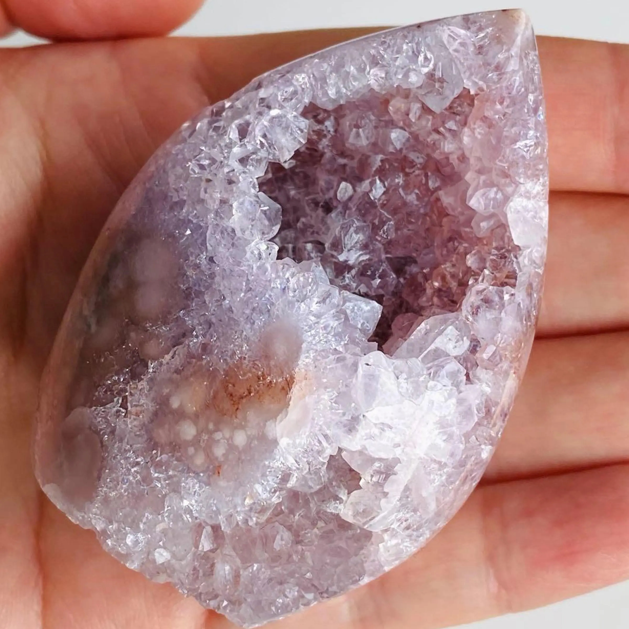 1 high-quality purple pink crystal decoration - in the shape of a pink purple water droplet, Crystal Drops, polished crystal stone, is an ideal choice for party gifts. Very suitable for home decoration and various holiday gifts