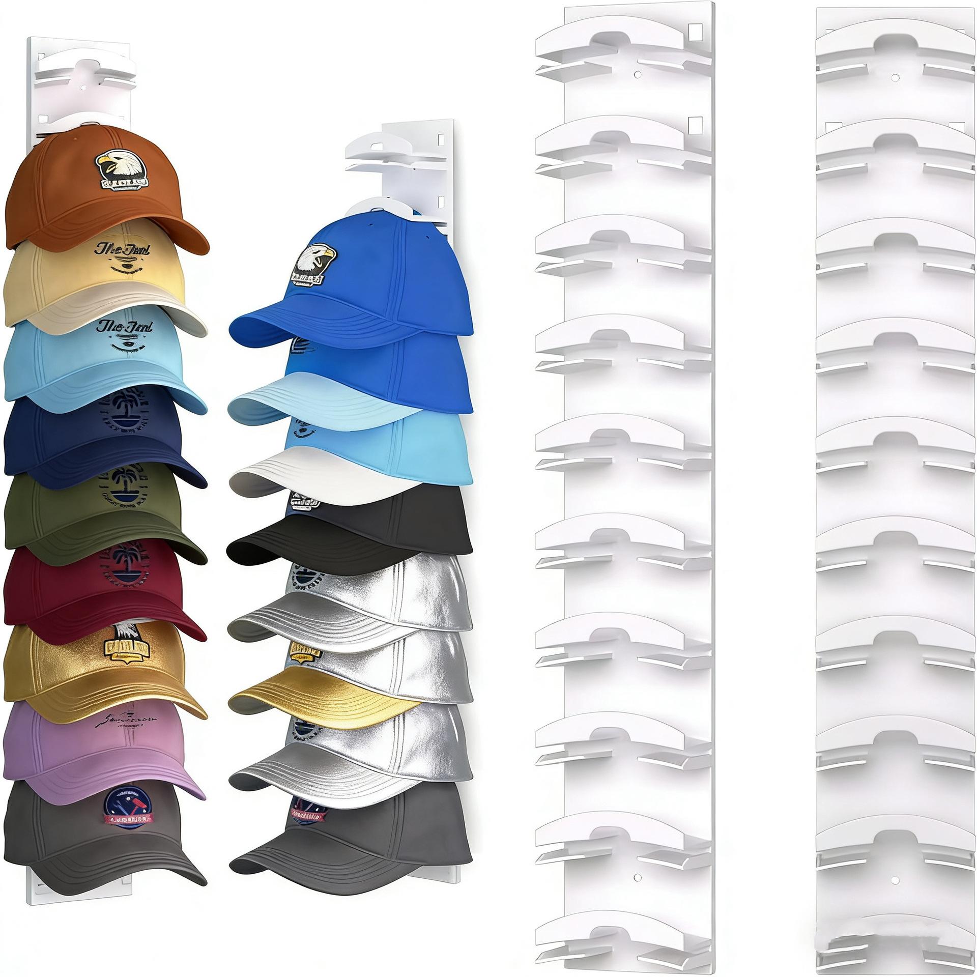 Multi-Layer Baseball Cap Wall-Mounted Storage Rack, Storage Hooks, Wall Mounted Hanger, Space-Saving Organizer for Hats, Durable & Stylish Design, Ideal for Home Organization