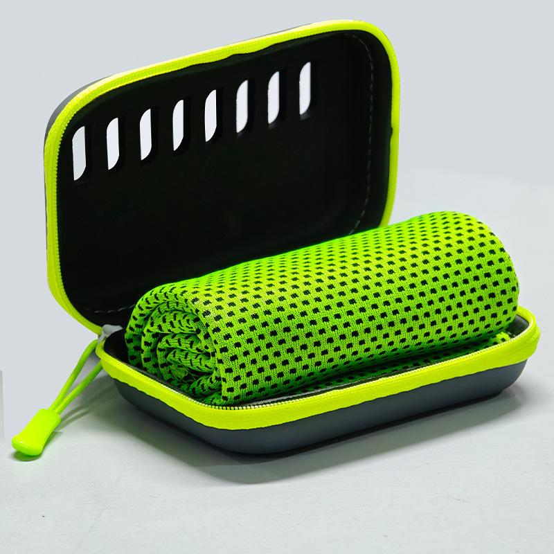 Cooling towels with storage boxes, quick-drying sports towels, portable breathable towels, quick-drying towels suitable for fitness, travel, yoga, and sports