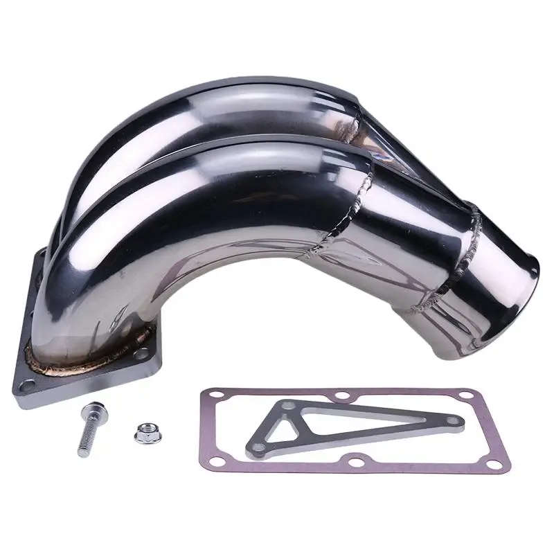 FridayParts Stainless Steel 3.5" Raw Intake Elbow Pipe, Engine Parts DGCM0718 for 07.5-18 Dodge Cummins 6.7L Engine