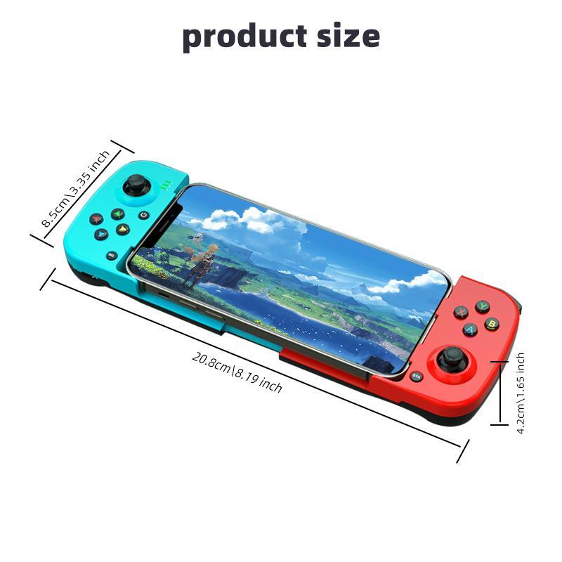 BSP-D3 Gamepad, Joypad, Bluetooth-compatible Gaming Controller, Stretchable Joystick for iOS/Android/PC/PS4, Portable Console Accessories