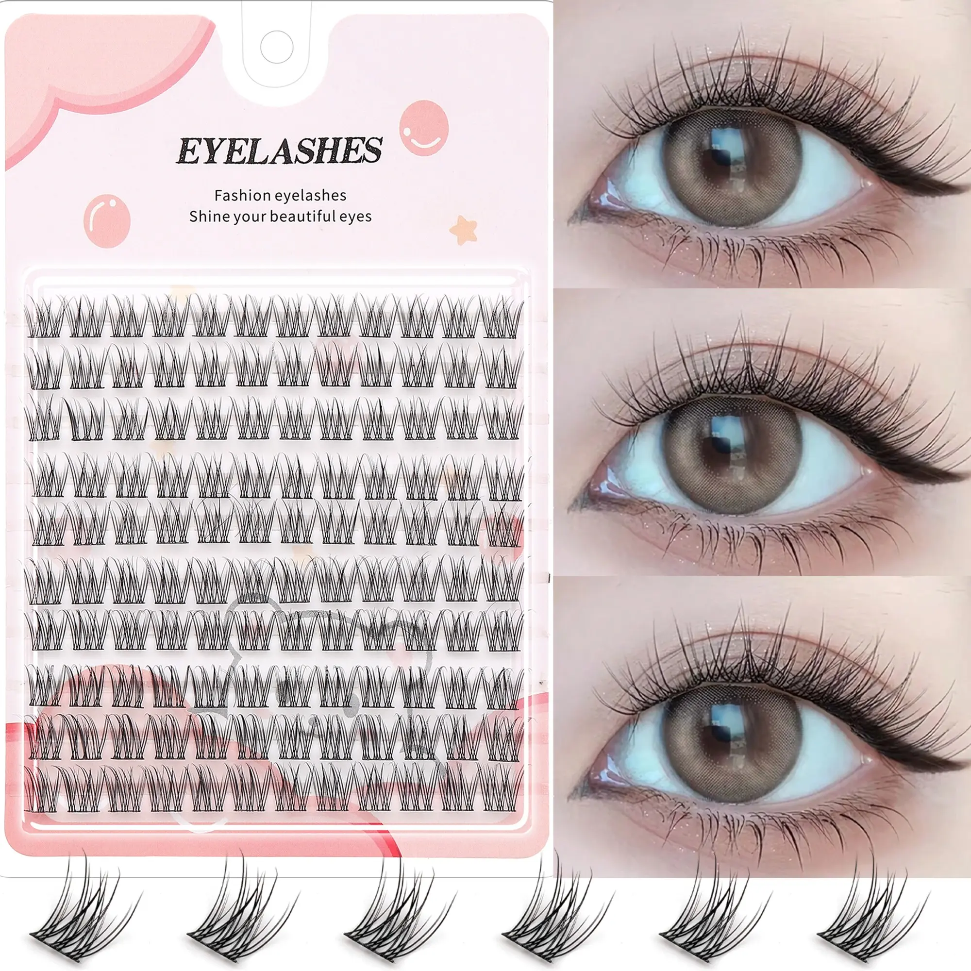 10 Rows 120 Pairs Anime Style False Eyelashes, C Curl, 12mm, Lightweight Natural Look, Reusable, Perfect for Daily Wear, Parties, Events