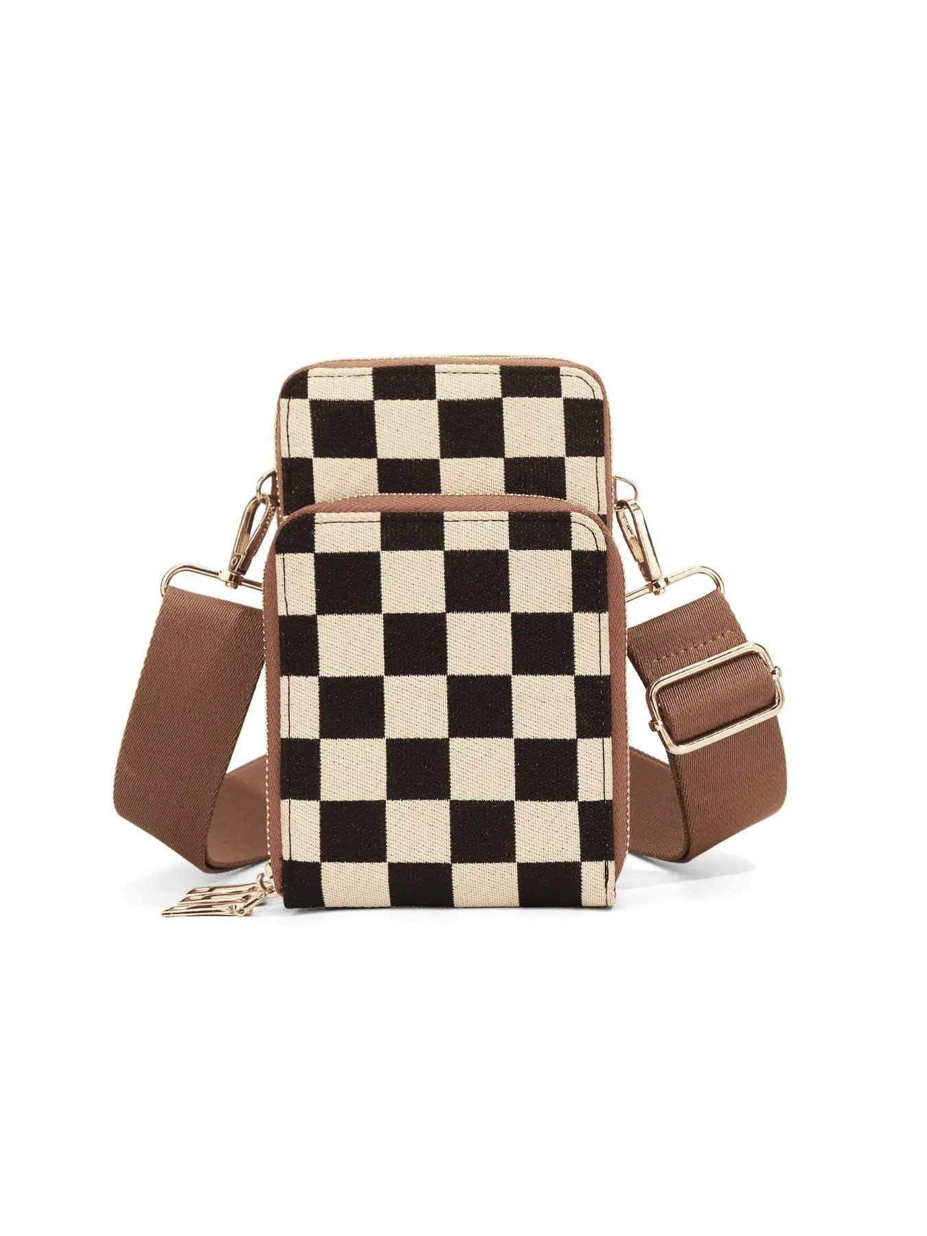 Checkerboard Large Capacity Multifunctional Plain Fashion Simple Shoulder Bag, Crossbody Phone Bag, Stylish and Practical Accessories