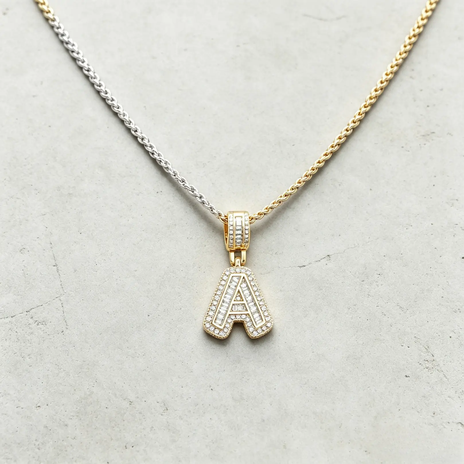 Artificial Zircon Letter Pendant Necklace, Trendy Fashion Initials Jewelry for Parties and Daily Wear, Versatile & Exquisite Jewelry for Birthday Gift, Fashionable Jewelry, Personalized Initial Necklace, Alphabet Necklace, Letter Necklaces