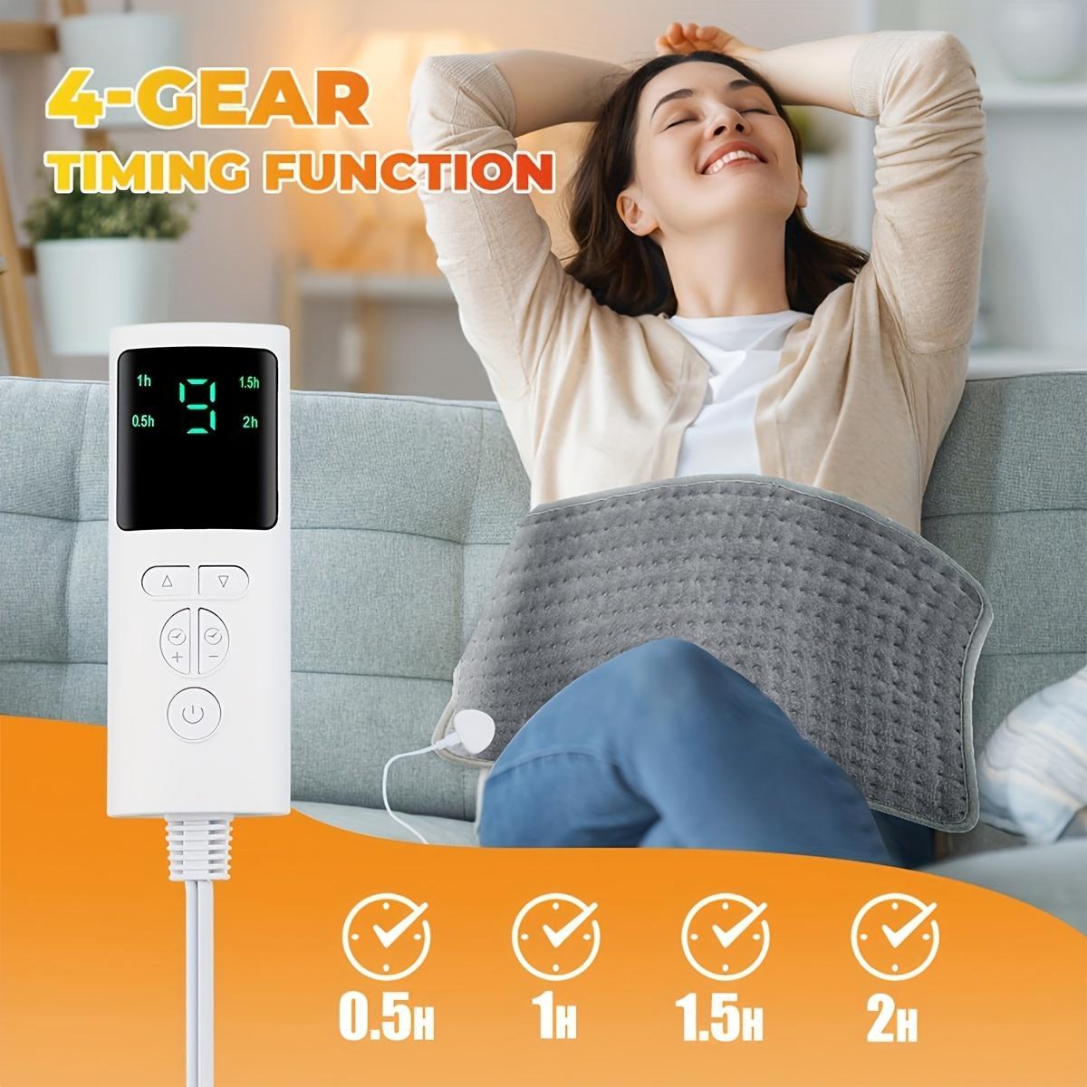 Winter Electric Pad for the Waist Electric Blanket, Bed Relieves Back and Cramps Auto-Shutoff Timer 6 Temperature Settings Fatigue-Relieving Pad Gift for Seniors Size: 12 inches × 24 inches