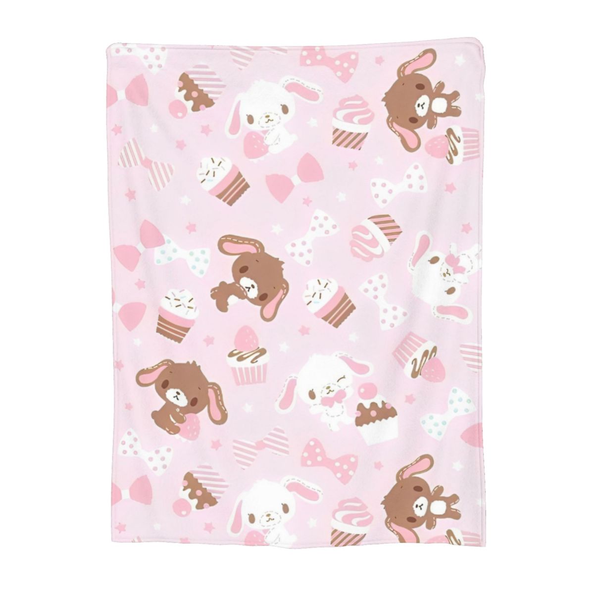 Aura Blankets Cartoon Sugarbunnies Flannel Throw Blanket Blanket for Sofa Couch Super Warm Plush Thin Quilt Superb Christmas blanket gift