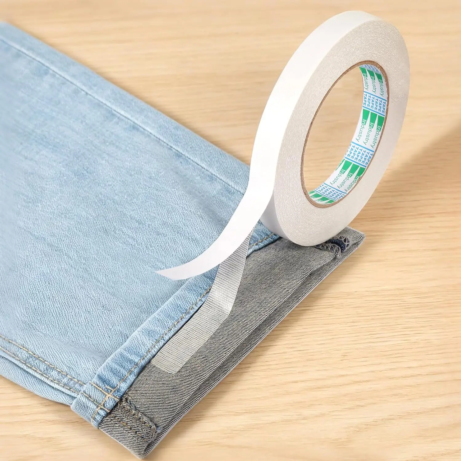 Double Sided Tape, 0.6In×66FT for Repairs Clothing and DIY Projects. | Double Sided Fabric Tape,Hemming Tape  adhesion,For Pants, Curtains, Dress, Jeans, Carpet