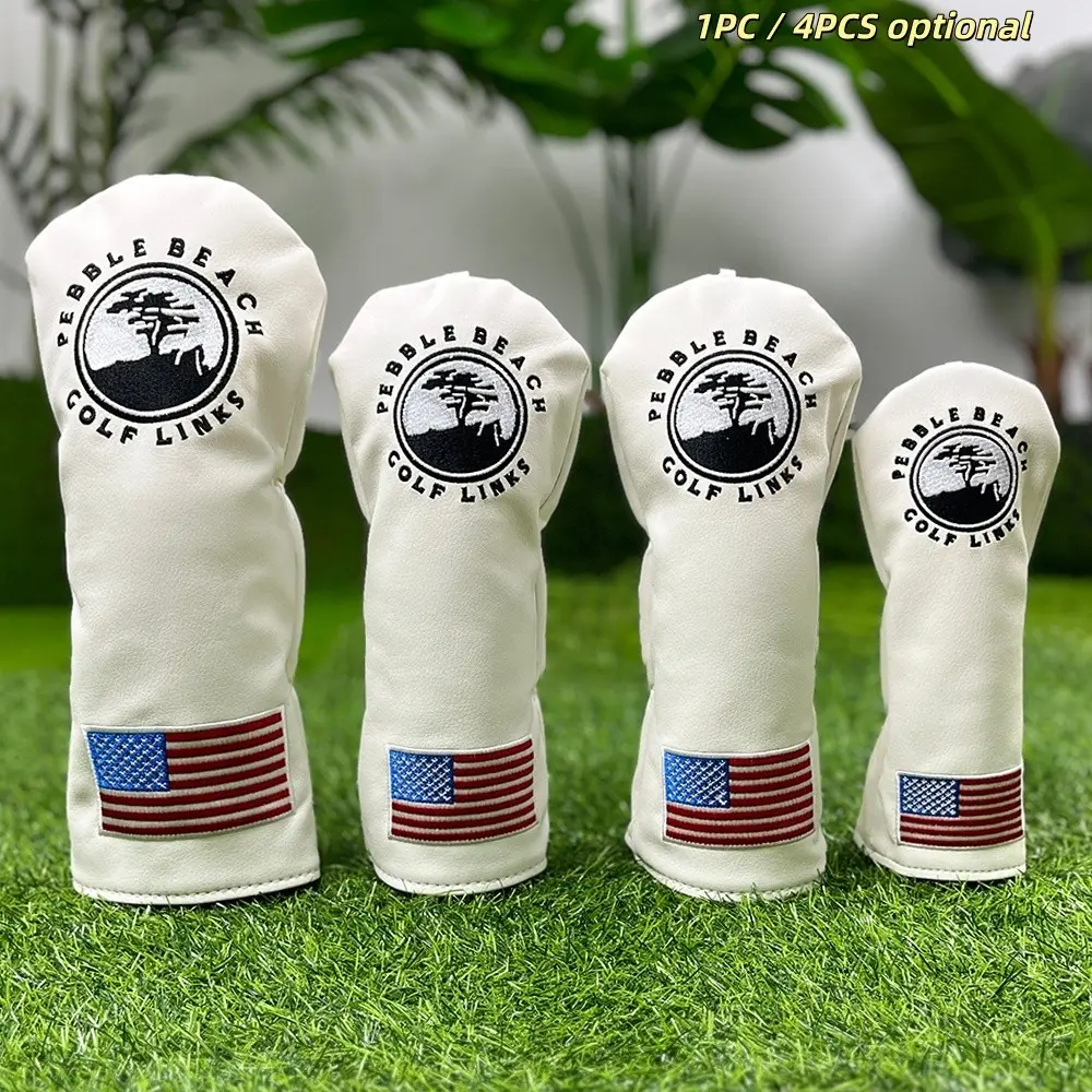 Golf Tree Pattern Top Cover, 1 Count Driver's Top Cover, Golf Course, Wooden Top Cover, Hybrid Top Cover, Push Rod Cover, Golf Accessory, Golf Supply