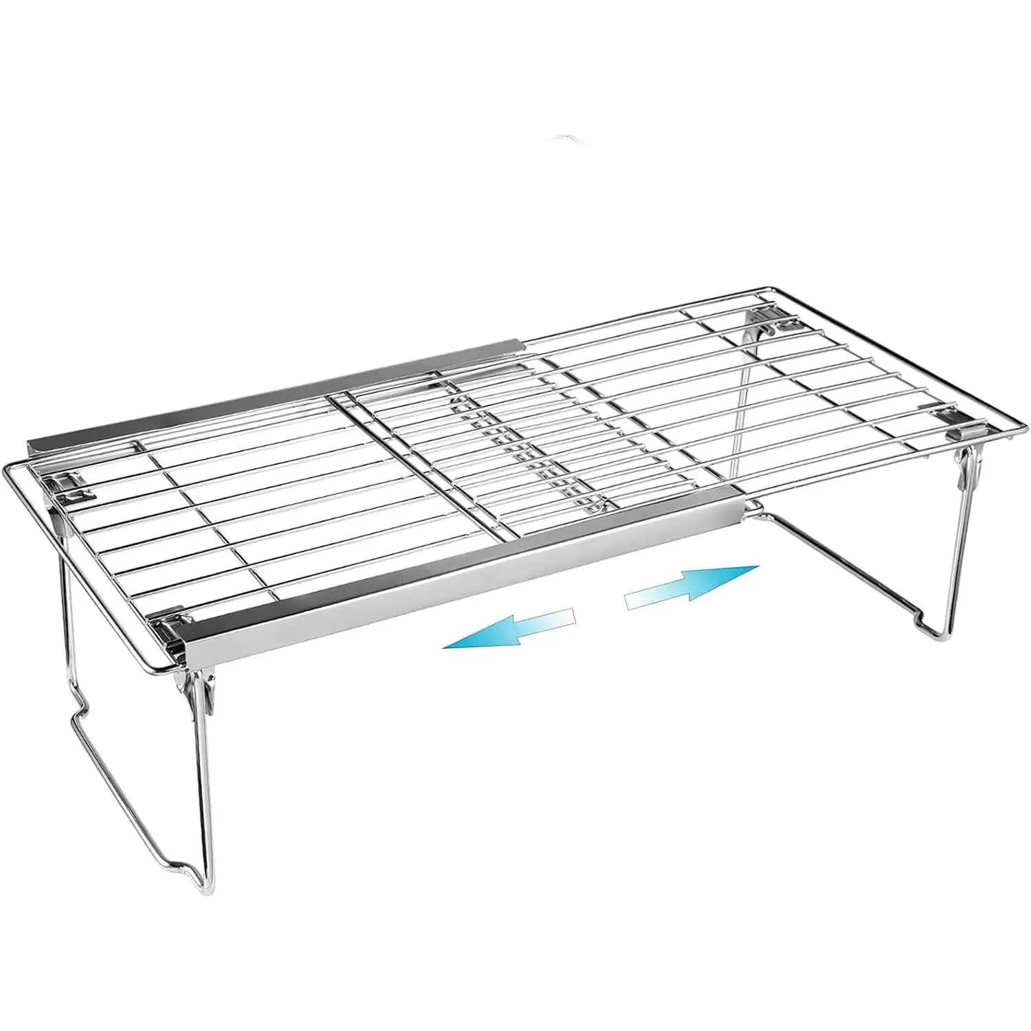 Expandable Freezer Shelf, 15.8"-22" Adjustable Cooler Shelf Organizer, Thickened Heavy Duty Cabinet Shelf Organizer and Storage for Kitchen Pantry Refrigerator and Cooler