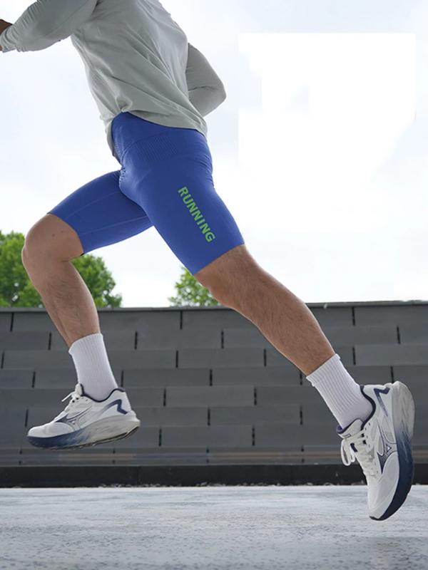 Kyn Apparel Sports Running Jogging Shorts Mens Cycling Breathable Elastic Slim Fit Shorts Summer Fashion Letter Print Men's Quick-dry Shorts