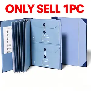Family Document Organizer Binder, Emergency Vital Records Storage Folder, Multi Pocket Important Paper Holder For Birth Certificate, Passport, Social Card, Household Legal & Medical Paper Storage