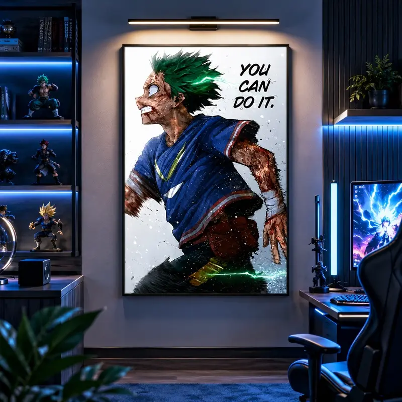 My Hero Academia Poster Izuku Anime Premium Wall Art Poster Unframed HD Print Home Office Decor Unique Trendy Gift, Japanese Anime Canvas Print, Manga Bedroom Decor, Dorm Room Wall Decor, Anime Fan Gift