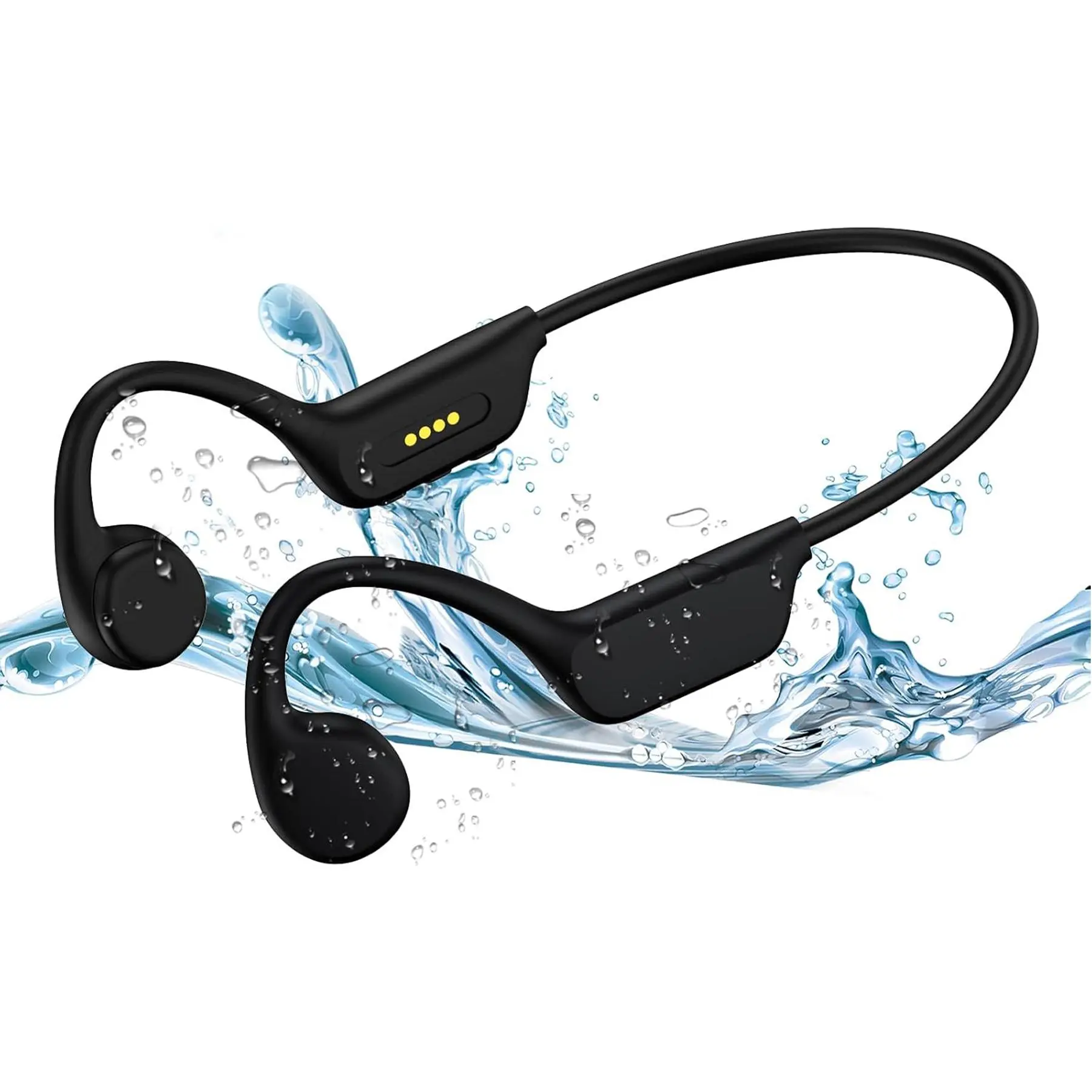 Waterproof Bone Conduction Earphone, Conduction Headphones, Bluetooth-compatible 5.4 Open-ear Earbuds, Open Ear Earphones, Waterproof Sports Earphone, Earbuds for Swimming, Running, Cycling, Outdoor Activities, Audio