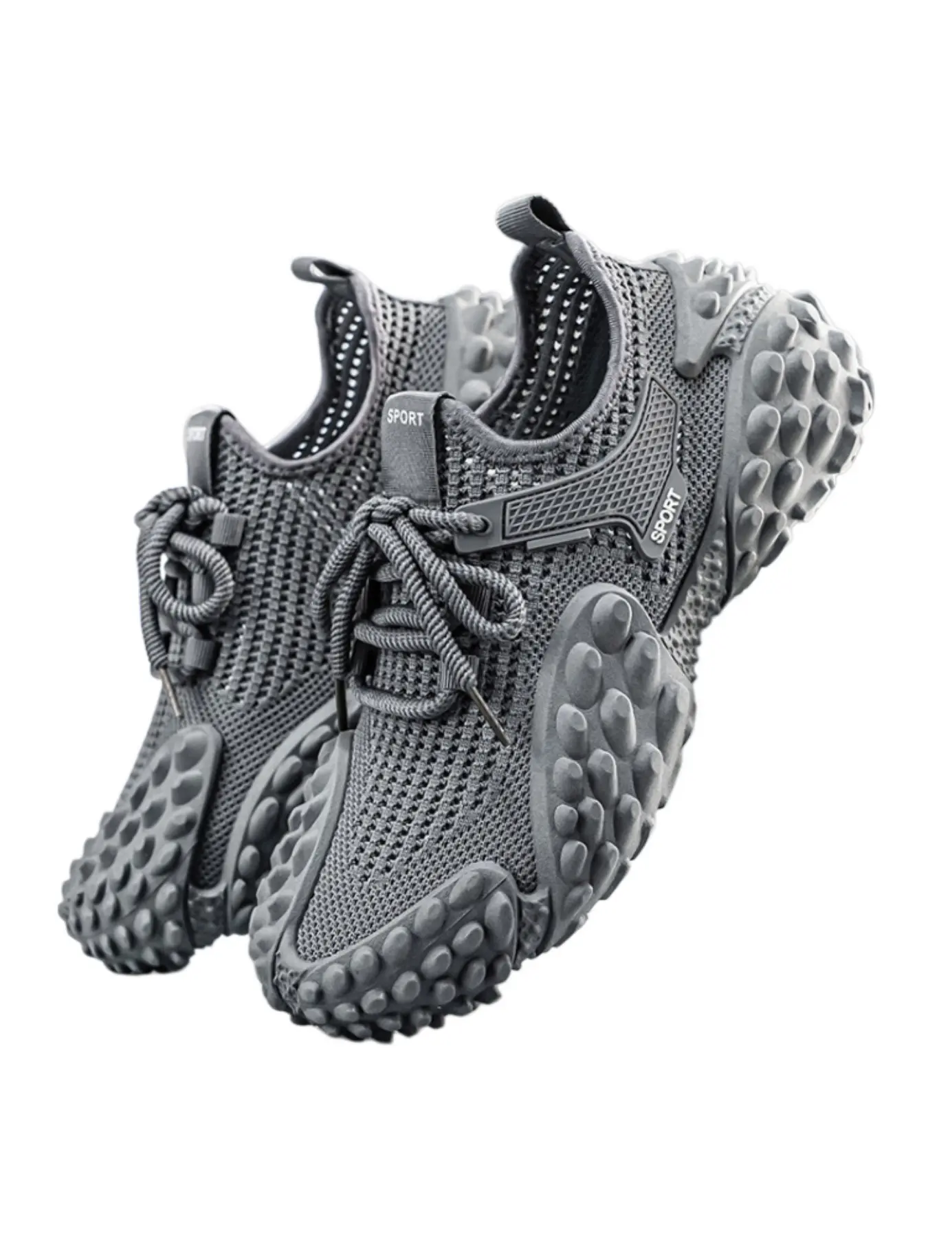Men's Retro Breathable Mesh Thick Soled Sneakers, Durian Sole, Thick Heel Lift, Suitable for Summer and Daily Use, Sizes 39-45
