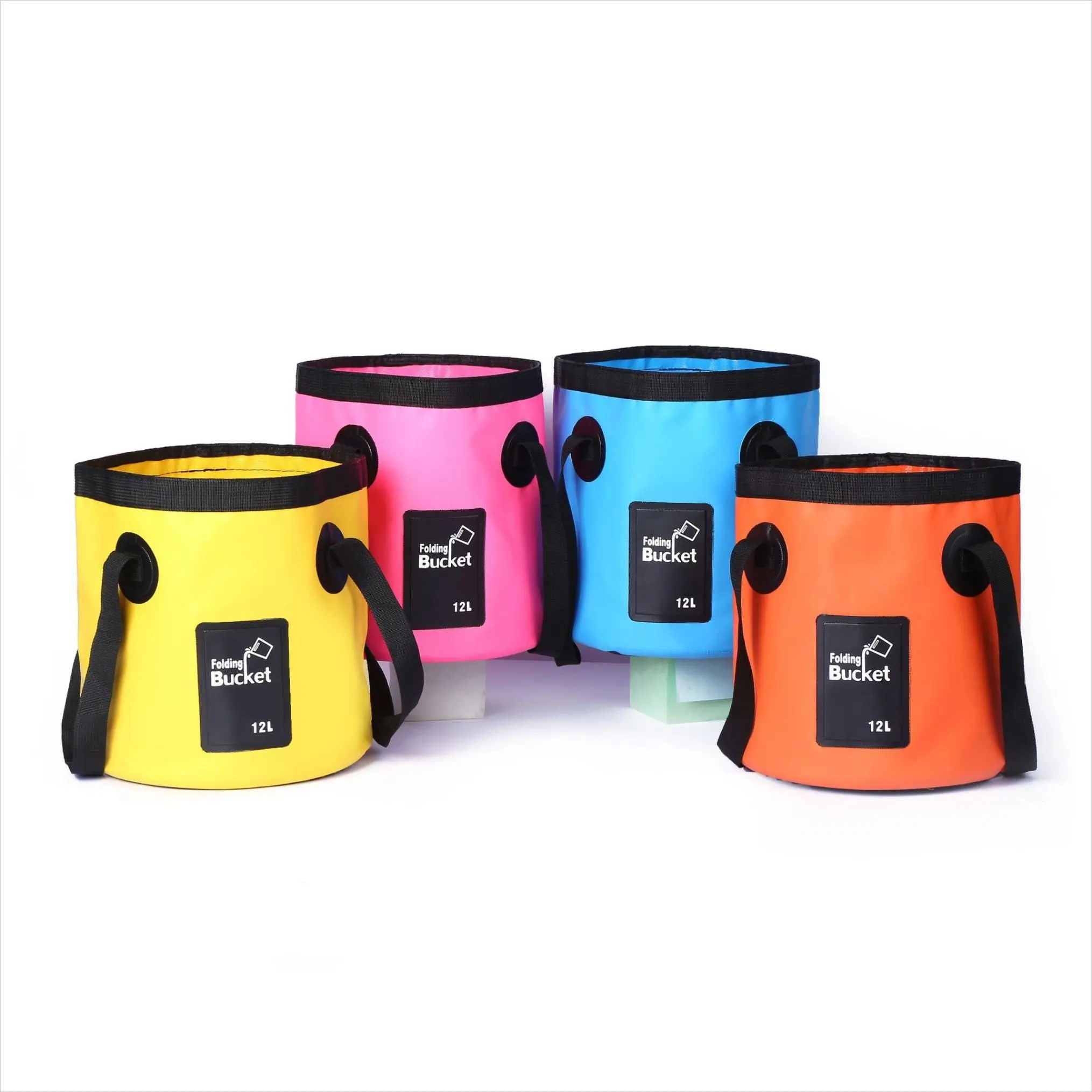 12L / 20L Collapsible Bucket with Ergonomic Handle, Portable Foldable Water Pail & Storage Tub, Multifunctional Wash Basin for Car Washing, Camping, Fishing, Beach, RV, Gardening & Household Maintenance