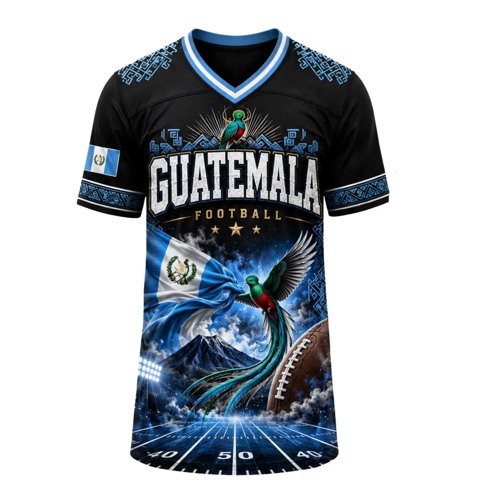 Guatemala Football Hybrid Mesh Jersey,  Guatemalan Pride Shirt