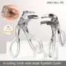 Wide Angle Eyelash Curler with Integrated Comb, Portable Manual Lash Curling Tool Suitable for Every Eye Shape, Eyelash Curler for Hooded Eyes, Beginner Friendly
